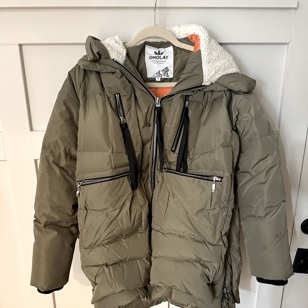 Warm oversized puffy jacket